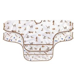 Lässig Ensemble de bavoirs à manches longues pour bébé 2 pièces à nouer/Long Sleeve Bib Little Mateys Royal Blue
