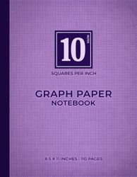 Violet Graph Paper Notebook | 10 Squares Per Inch: Perfect for Engineers and Architects | Elegant Violet Hue | Perfect for Highly Technical and Advanced Drawings | 110 Pages | 8.5 x 11 Inches