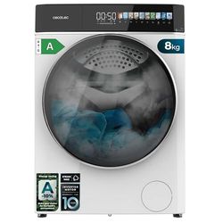 Cecotec Lavadora 8Kg Carga Frontal Bolero Dresscode 8900 Inverter Fullcolor A. 1400RPM, 11 Programas, Bajo Consumo, Motor Inverter Plus, Pantalla Fullcolor 10,3", Vapor, Clase A-10%, Blanco
