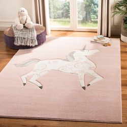 Safavieh Tapis Contemporain pour Salon, Salle à Manger, Chambre à Coucher - Carousel Kids Collection, Tapis à Poil Court, Multicolore, 160 x 230 cm