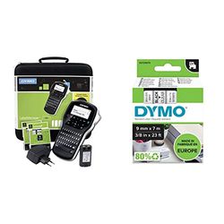DYMO LabelManager 280 Kit Etichettatrice Portatile Ricaricabile Tastiera QWERTY con Custodia e 2 Nastri & D1 Etichette Autoadesive per Stampanti LabelManager, Rotolo da 9 mm x 7 m