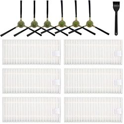 CanYien Lot de 12 accessoires de rechange compatibles avec les aspirateurs robots OKP Life K2 K3, 6 brosses latérales, 6 filtres