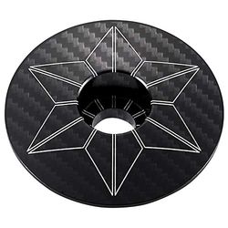Supacaz 0660902387991 Star Capz Capot de Direction Mixte, Laser Carbon Unisex-Adult, Black, Taille Unique