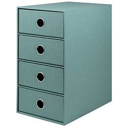 Rössler SOHO Caja de 4 cajones de papel, organizador de oficina, escritorio, cajones, accesorios de oficina y suministros de oficina, caja organizadora de escritorio, 18 x 25 x 32 cm, 1 unidad, color