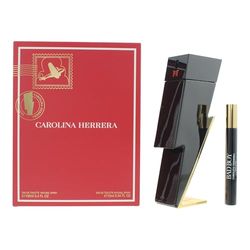 Carolina Herrera Bad Boy 2-Piece Travel Set, (3.4 Oz Eau De Toilette Spray + 0.34 Oz Eau De Toilette Spray)