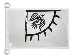 AZ Flag Viking Raven nautisk flagga 45 x 30 cm - båt flagga kråka banner - vikingar 30 x 45 cm