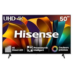Hisense Smart TV 50 inch 50A6N 4K UHD, Dolby Vision, HDR, VIDAA met YouTube, Netflix, Disney+, Kanaal + (model 2024)
