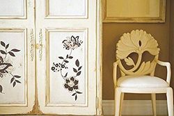 Komar - Deco-Sticker JACKIE - 50 x 70 cm - Muurtattoo, Muursticker, Muursticker, Muursticker, Walltattoo, Bloemenranken, Bloemen, Vintage - 17030h, Brown