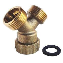 SOMATHERM FOR YOU - Derivação 2 pistas de rotação porca 20/27 M20 / 27 20/27 latão -Fitting Y-Power 2 20/27 acessórios como uma máquina de lavar ou máquina de lavar louça