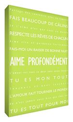 Feel Good Art Aime canvas op frame, moderne stijl 20 x 30 cm Lime Groen