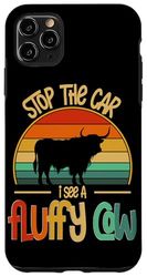 Highland Cow Lover Stop The Car I See A Fluffy Cow Farmer Case for iPhone 11 Pro Max