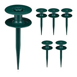 Relaxdays Guida per Tubo, Supporti d'Ancoraggio per Tubi da Giardino, Irrigazione, con Piedi Appuntiti, HD 24x9cm, Verde
