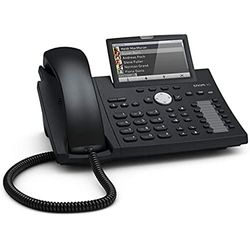Snom D375 IP-telefoon, SIP bureautelefoon (4, 3 inch hoge resolutie kleurenscherm, 12 SIP identiteiten sensor haak schakelaar, ingebouwde Bluetooth-compatibiliteit), Zwart, 00004141