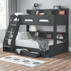 Julian Bowen Orion Triple Sleeper, Anthracite, Simple et Petit Double