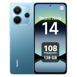 Xiaomi Redmi Note 14 - Smartphone de 8+128GB, Pantalla de 6.67" AMOLED FHD+ 120Hz, MediaTek Helio G99-Ultra, cámara de 108MP, TurboCharge 33W, 5500 mAh, Cargador no Incluido, Azul (Versión ES)