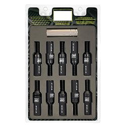 OMP SPEED - Set performance schroeven met aluminiumbescherming, M12X1.25, HEX: 17-19, L: 28 mm, kleur: zwart