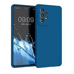 kwmobile telefoonhoesje compatibel met Samsung Galaxy A53 5G hoesje - Zachte case voor smartphone - Back cover in rifblauw
