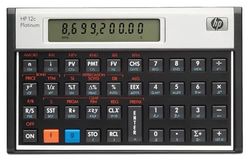 HEWLETT PACKARD HP12CPLAT Kalkylator, Svart, Vit,