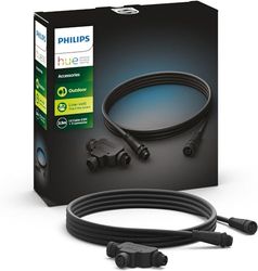 Philips Hue Cavo di Estensione per Esterni, IP67, per sistema d’illuminazione intelligente, 2.5m + T-Part