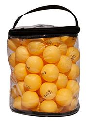 Sure Shot Matthew Syed Ping Pong Balls – Bulk 72-Pack in Clear Carry Drum | 40mm Durable Table Tennis Balls for Training, Schools & Recreation – Yellow