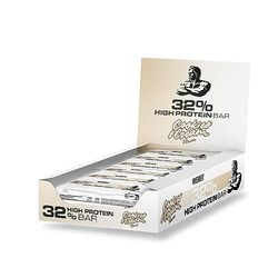 Weider 32% High Protein Bar (12x60g) Cookies&Cream Flavour. Delicious Chocolate Coated Bar with High Protein Content. Muscle Building & Maintenance Support. Ideal Before or After Training.