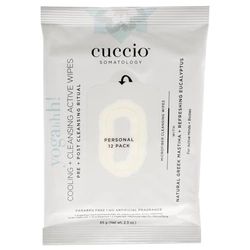 Cuccio - Chusteczki do czyszczenia Yogahh Cooling Plus - dla obu płci - chusteczki - 12 szt