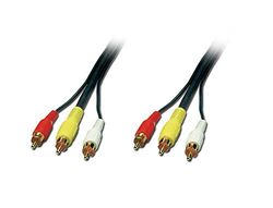 LINDY 20m AV-kabel - 3 x Phono Mannetje naar 3 x Phono Mannelijk, Premium