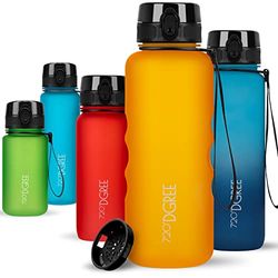 720°DGREE Water Bottle 1.5 Liter "uberBottle" +Fruit-Sieve, softTouch - Waterfles BPA-Free, Lekvrij, Herbruikbaar - Grote XL Drinkfles, Sportfles voor Gym, Fitness-Studio, Camping, Outdoor, Travel