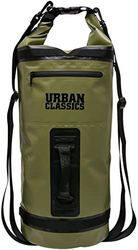 Urban Classics Uniseks rugzak, multifunctionele tas, waterafstotend, grote zak met ritssluiting, 2 mesh zakken aan de voorkant, met 2 canvas riemen en handgreep, in 3 kleuren, 3 liter, olijfgroen, One Size