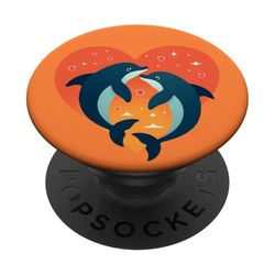 Delfines en mi corazón PopSockets PopGrip Adhesivo