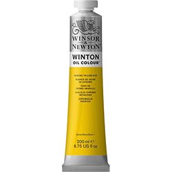 Winsor & Newton 1437149 Winton fijne olieverf van hoge kwaliteit met gelijkmatige consistentie, lichtecht, hoge dekkingskracht en rijk aan pigmenten - 200ml Tube, Chrome Yellow Hue