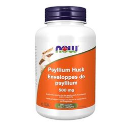 NOW Psyllium Husk 500mg 200 Capsules