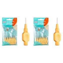 TePe Brossettes interdentaires Extra Soft - Nettoyage en douceur des espaces interdentaires - 1 x 8 brossettes - Diamètre 0,45mm - Orange (Lot de 2)