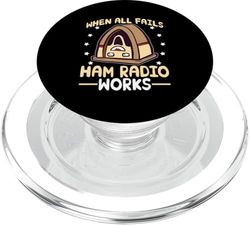 Cuando todo falla, Radio Jamón Funciona Radio Amateur PopSockets PopGrip para MagSafe