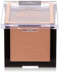 Wet n Wild - Cor Icon Bronzer - Pó bronzeador de longa duração, tom bronzeado natural no rosto, pescoço e peito - fórmula enriquecida com gel - vegan - Sunset Striptease - 1 unidade