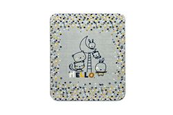 Piccola Casa 65011 - Manta, 110x140 cm, color Mostaza y Gris