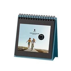 Rössler Papier 13293200915 - Présentoir de table pour photos, avec reliure Wire-O, Denim, 13 feuilles, 190 x 190 mm, 1 pièce