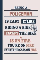 Policeman Notebook: Blank Lined Notebook Journal Diary Paper ; Funny Policeman Appreciation Gift Idea for Office and taking Notes