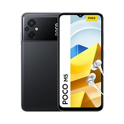 POCO M5 - Smartphone 4+64GB, 6.58 Inch 90Hz FHD+ DotDrop Display, MediaTek Helio G99, 50MP AI triple camera, 5000mAh, NFC, Black (UK Version + 2 Years Warranty)