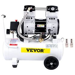 VEVOR Compresseur d'Air 18L Compresseur sans Huile 1500W Compresseurs à Air Comprimé en Acier Allié 1440 tr/min 220 L/min 2 Buses à Gaz 68 dB pour Réparation Domicile Outils Pneumatiques 58x26x62 cm