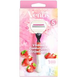 Gillette Venus Comfortglide Strawberry Rasoio Da Donna - 1 lama, 5 Lame Per Rasatura Liscia E Pelle Morbida