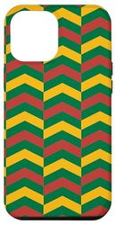 Carcasa para iPhone 14 Plus Green Yellow Red Lithuania Tricolor Vertical Zigzag Pattern