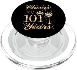 Saludos a 101 Años, 101 Cumpleaños de Reina, 101 Años PopSockets PopGrip para MagSafe