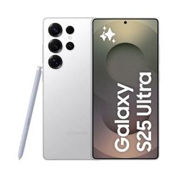 Samsung Galaxy S25 Ultra AI Smartphone, Galaxy AI, 12GB Memory, 512GB Storage, 200MP Camera, S Pen Included, Titanium Whitesilver, 3 Year Manufacturer Extended Warranty (UK Version)