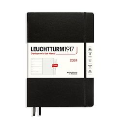 LEUCHTTURM1917 367764 agenda e taccuino settimanale Composition (B5) 2024, 12 mesi, Nero, Inglese