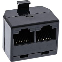 InLine ISDN verdeler, 1x RJ45 stekker naar 2x RJ45 bus, zonder eindweerstand