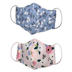 Kanguru Green MASKKid Girl/Masque Barriere Fille Tissus, Light Blue, 2 Unité (Lot de 1)