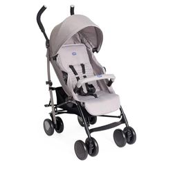 Chicco Echo Lichtgewicht Kinderwagen van 0 maanden tot 22 kg, Rugleuning verstelbaar in 4 posities, Ruime zitting, Bumperbar, Opvouwbaar als een paraplu, Dubbele remmen en draaibare voorwielen