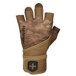 TriggerPoint Harbinger Pro Wristwrap 2.0 Guantes de Levantamiento de Pesas, Unisex, Bronceado, Talla S