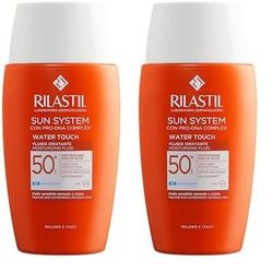 Rilastil Sun System Fotoprotector Water Touch SPF50+, Protector Solar Facial Ligero de Base Acuosa, Resistente al Agua - 50 ml (Paquete de 2)
